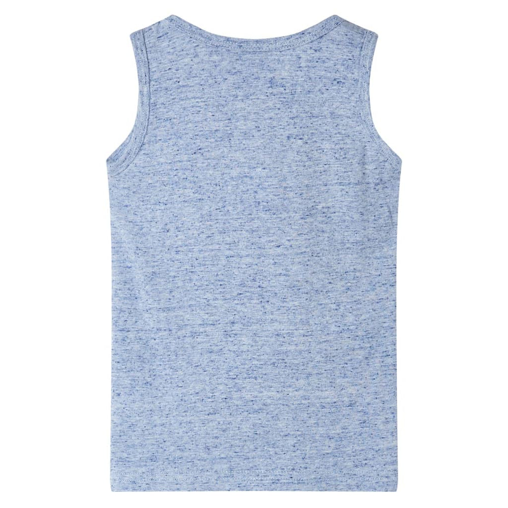 Débardeur enfant bleu chiné 140