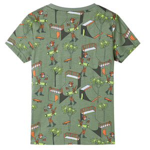 Kinderpyjama mit Kurzen Ärmeln Hellkhaki 92