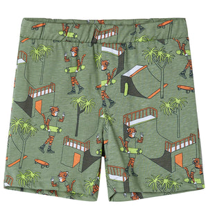 Kinderpyjama mit Kurzen Ärmeln Hellkhaki 116