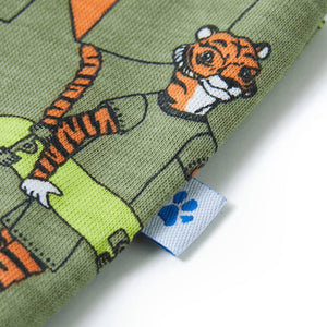 Kinderpyjama mit Kurzen Ärmeln Hellkhaki 116