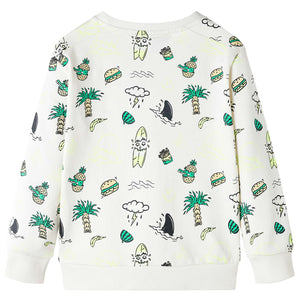 Kinder-Sweatshirt Helles Ecru 140