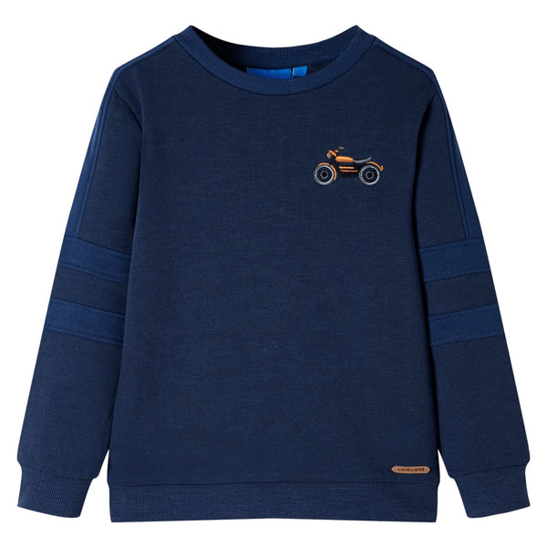 Kinder-Sweatshirt Marineblau Melange 104