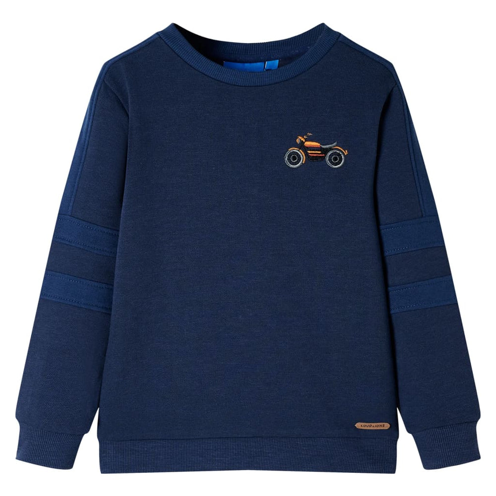 Sweat-shirt enfant marine chiné 116