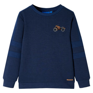 Kinder-Sweatshirt Marineblau Melange 116