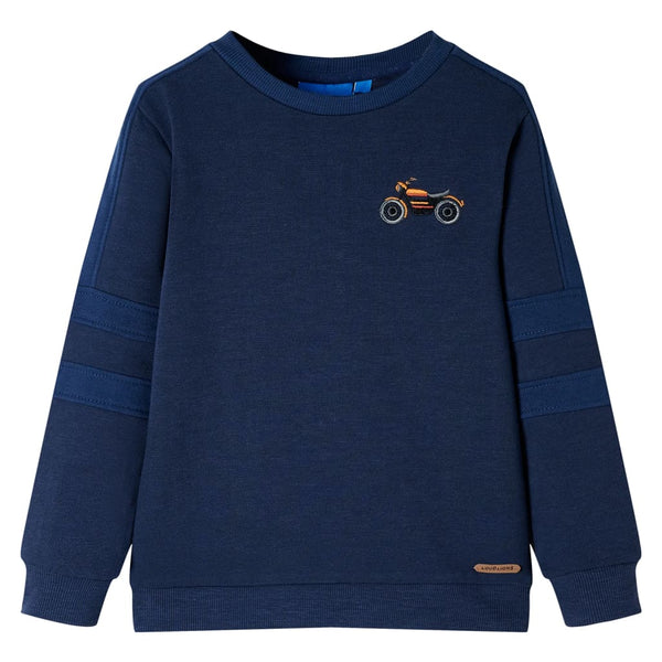 Kinder-Sweatshirt Marineblau Melange 116