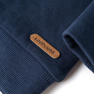 Kinder-Sweatshirt Marineblau Melange 116