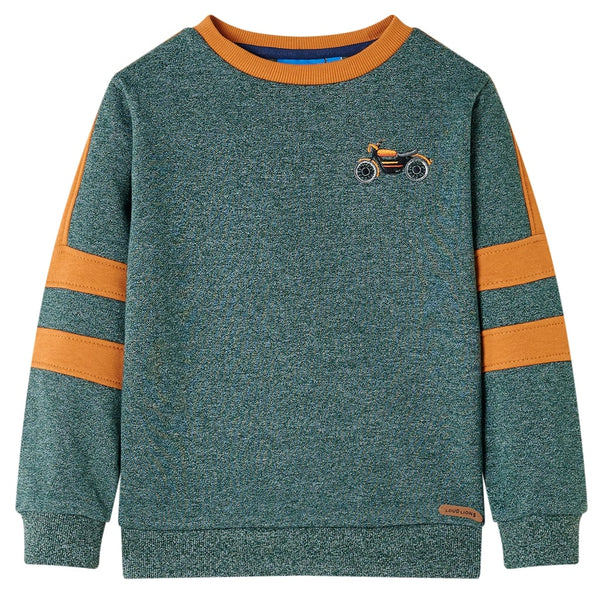 Sweat-shirt Enfant Vert Foncé Chiné 92