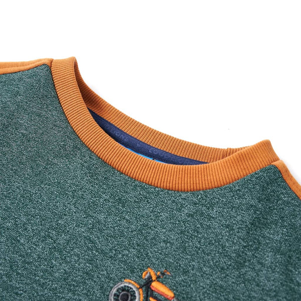 Sweat-shirt Enfant Vert Foncé Chiné 92