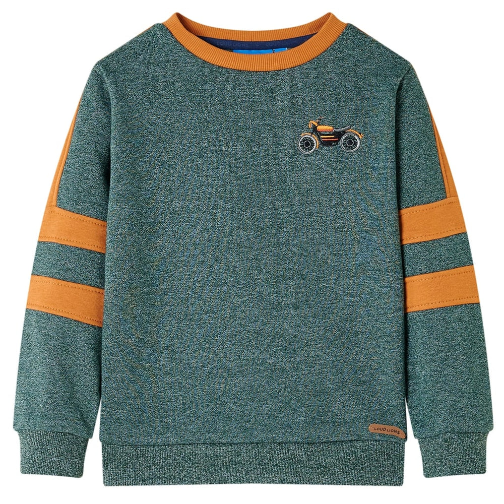 Sweatshirt enfant Vert foncé chiné 140
