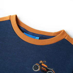 Sweat-shirt enfant bleu indigo 116