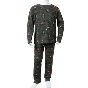 Kinderpyjama mit Langen Ärmeln Khaki 116
