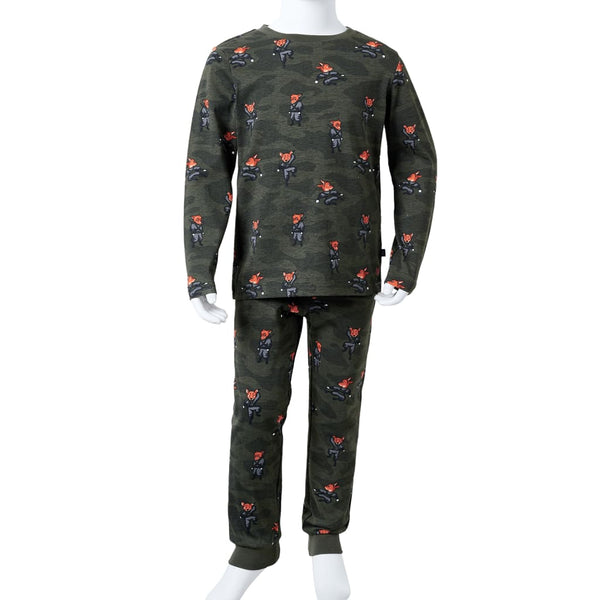 Kinderpyjama mit Langen Ärmeln Khaki 116
