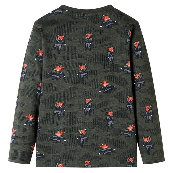 Kinderpyjama mit Langen Ärmeln Khaki 128