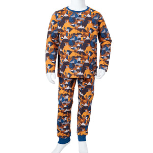 Pyjama enfant manches longues cognac 104