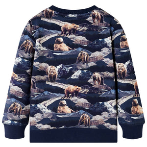 Kinder-Sweatshirt Marineblau 116