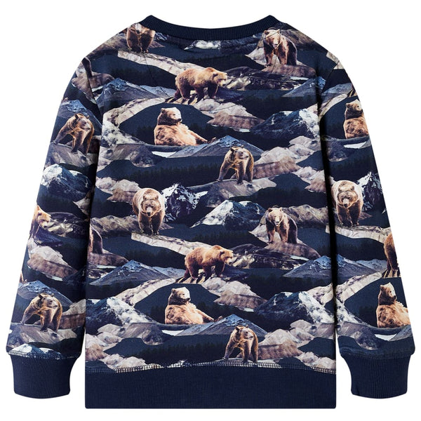 Kinder-Sweatshirt Marineblau 116