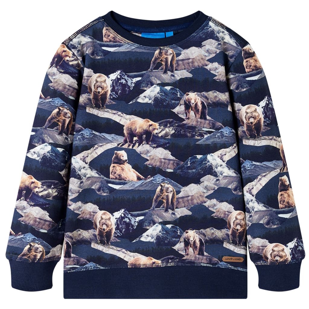 Sweatshirt enfant bleu marine 128