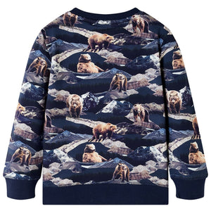 Kinder-Sweatshirt Marineblau 128