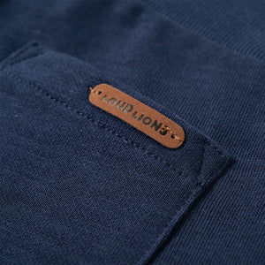 Pantalon de survêtement enfant bleu marine chiné 92