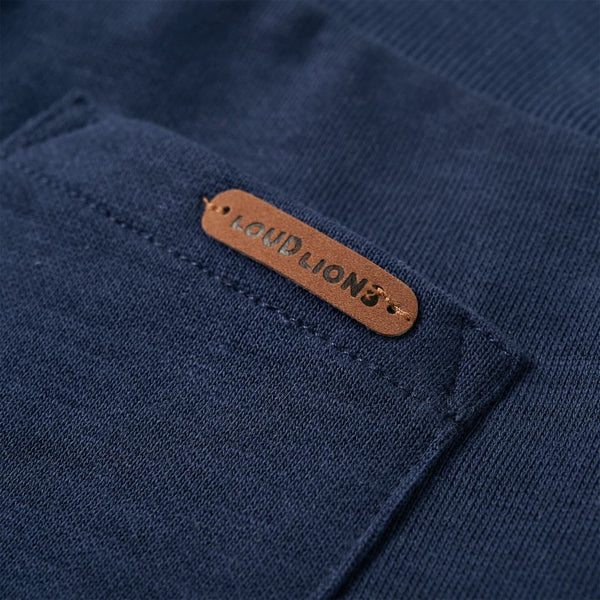 Pantalon de survêtement enfant bleu marine chiné 92