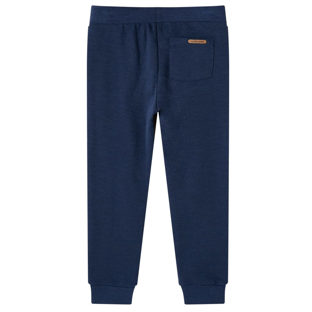 Pantalon de survêtement enfant bleu marine chiné 116