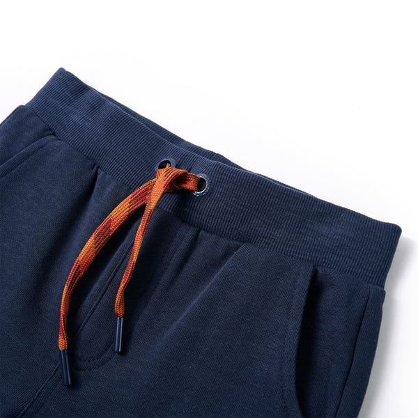 Pantalon de sport enfant bleu marine chiné 128
