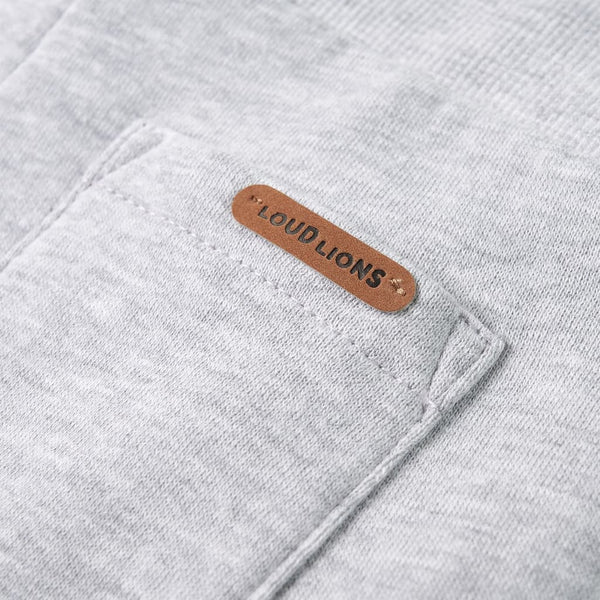 Pantalon de survêtement enfant gris chiné 140