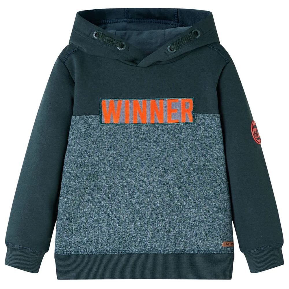 Sweat à capuche enfant Vert foncé 92