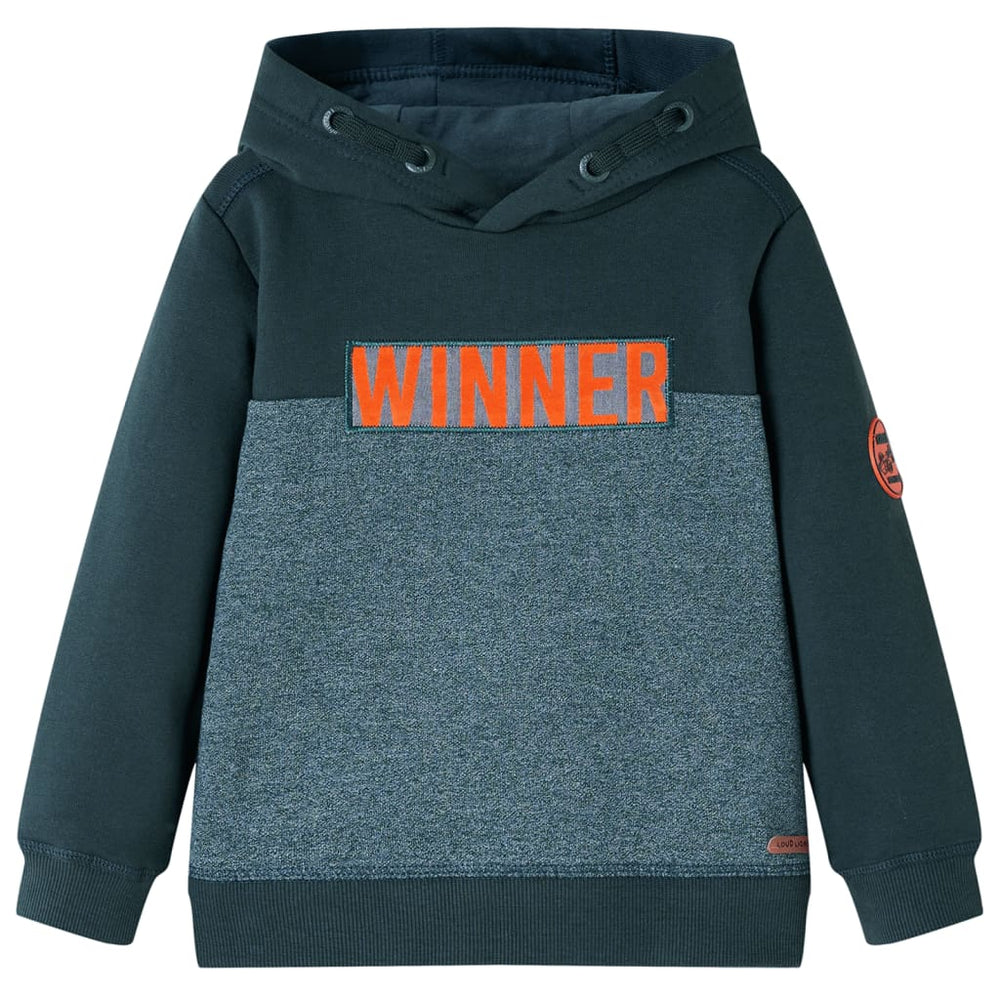 Kinder-Kapuzenpullover Dunkelgrün 104