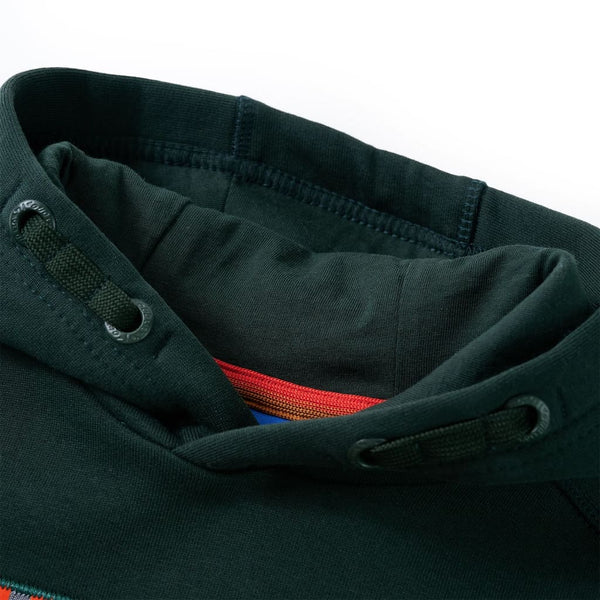 Kinder-Kapuzenpullover Dunkelgrün 128