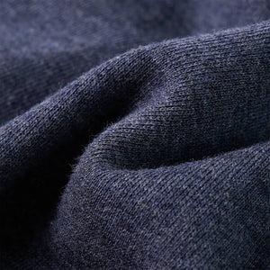 Kinder-Kapuzenpullover mit Reißverschluss Dunkelblau Melange 104