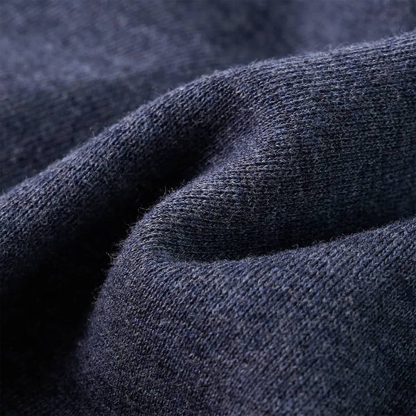 Kinder-Kapuzenpullover mit Reißverschluss Dunkelblau Melange 104