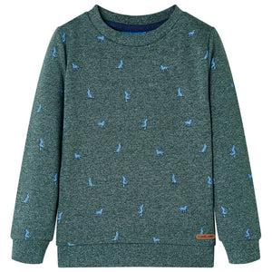 Sweatshirt enfant Vert foncé chiné 140