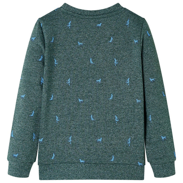Sweatshirt enfant Vert foncé chiné 140