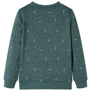 Kinder-Sweatshirt Dunkelgrün Melange 140