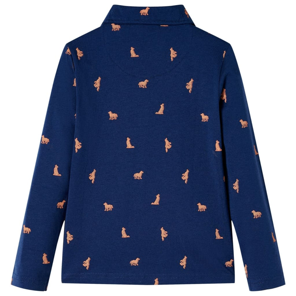 Chemise enfant bleu marine 104