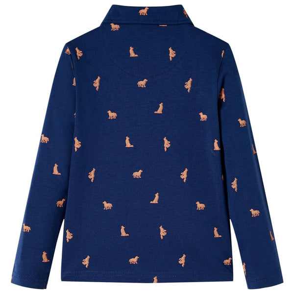 Chemise enfant bleu marine 116