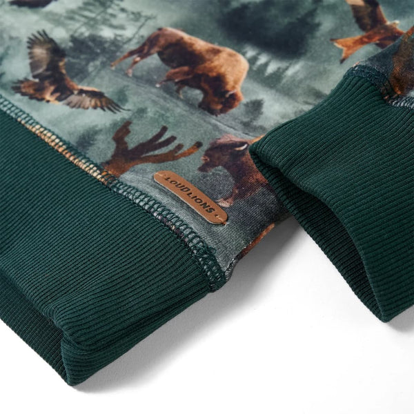 Sweat-shirt enfant vert foncé 92