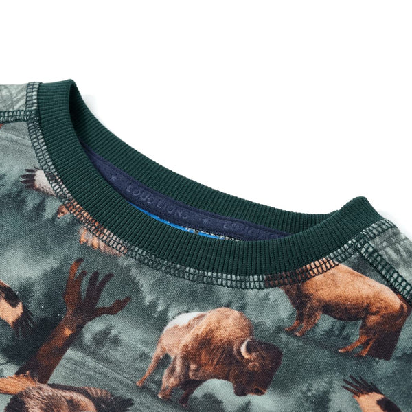 Sweat-shirt enfant vert foncé 104