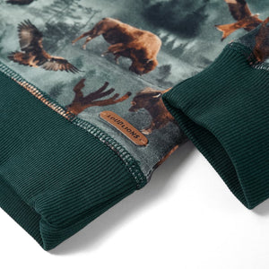 Sweat-shirt enfant vert foncé 116