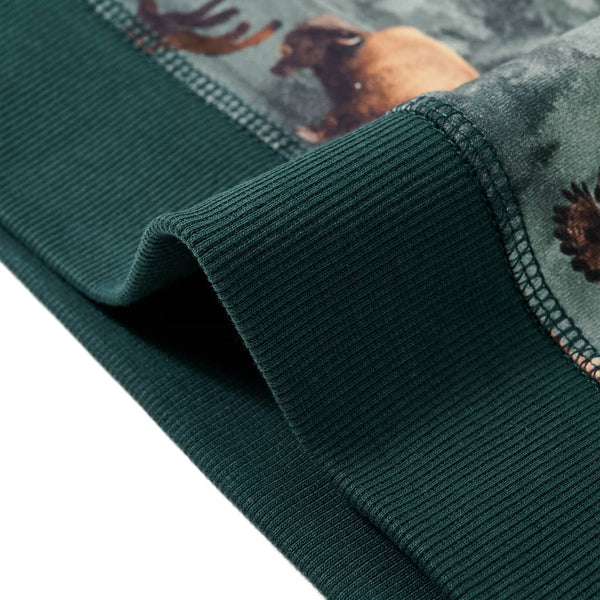 Sweat-shirt enfant vert foncé 140