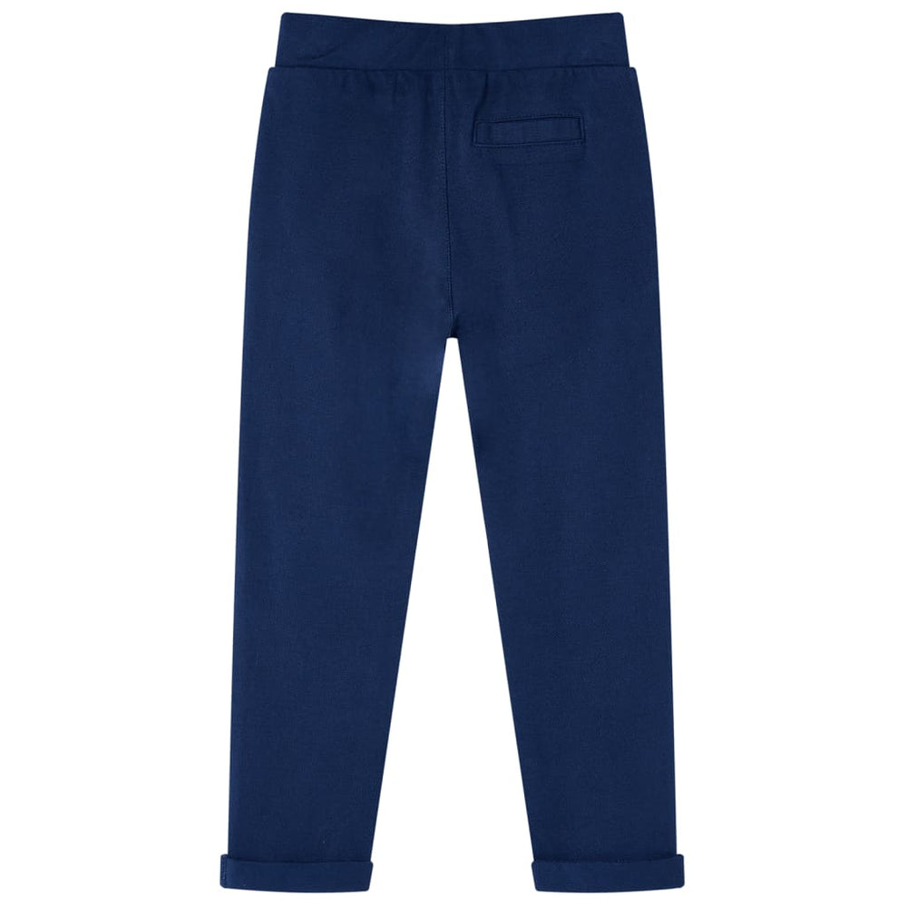 Pantalon d'enfant avec cordon de serrage bleu marine 92