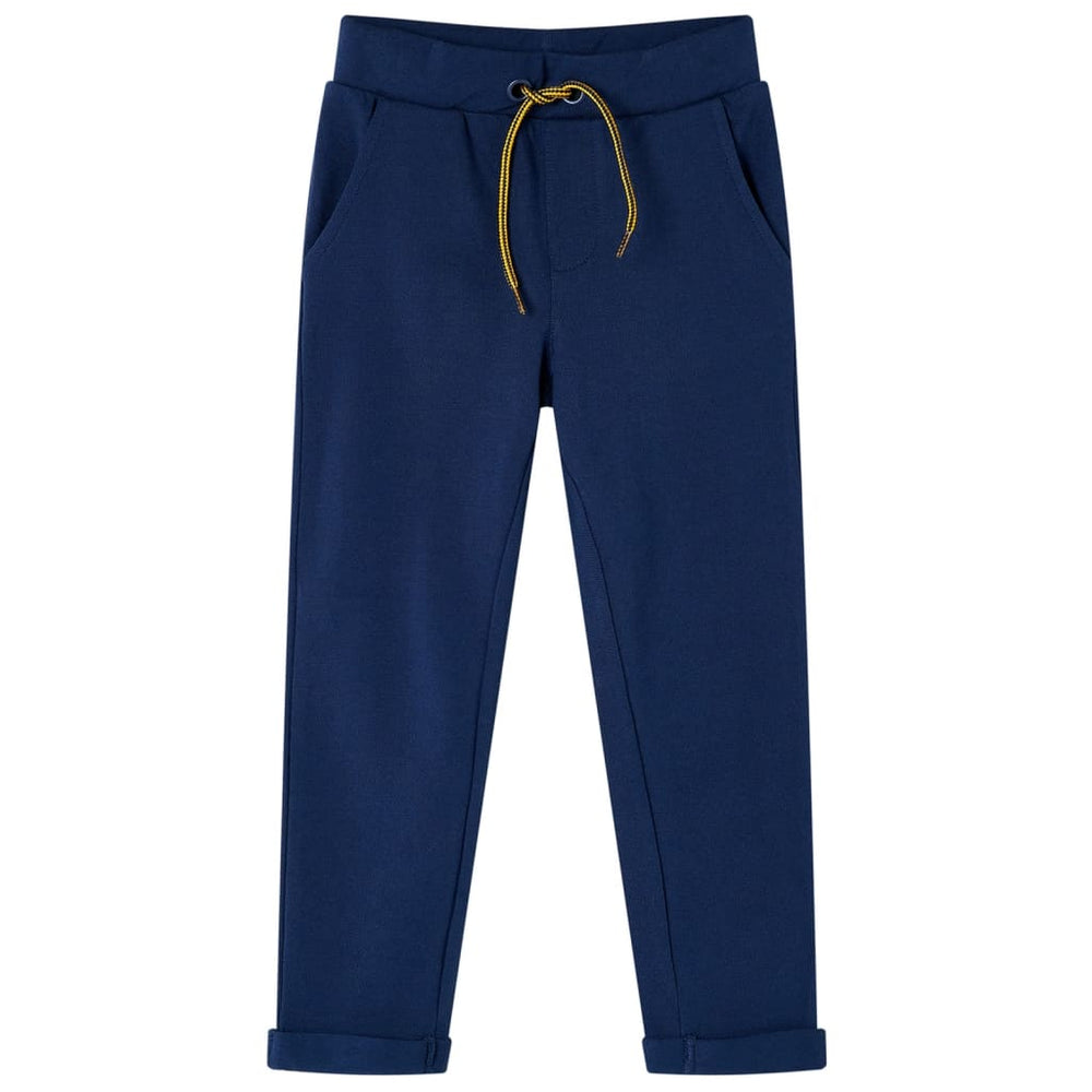 Pantalon enfant à cordon de serrage bleu marine 128