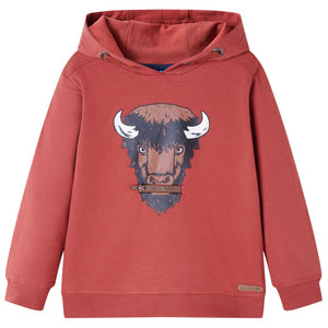 Sweat à capuche enfant Rouge foncé 128