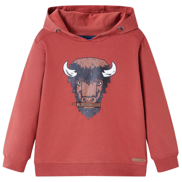 Sweat à capuche enfant Rouge foncé 128