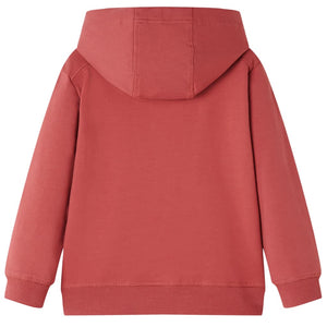 Kinder-Kapuzenpullover Dunkelrot 128