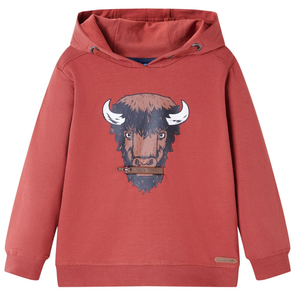 Sweat à capuche enfant Rouge foncé 140