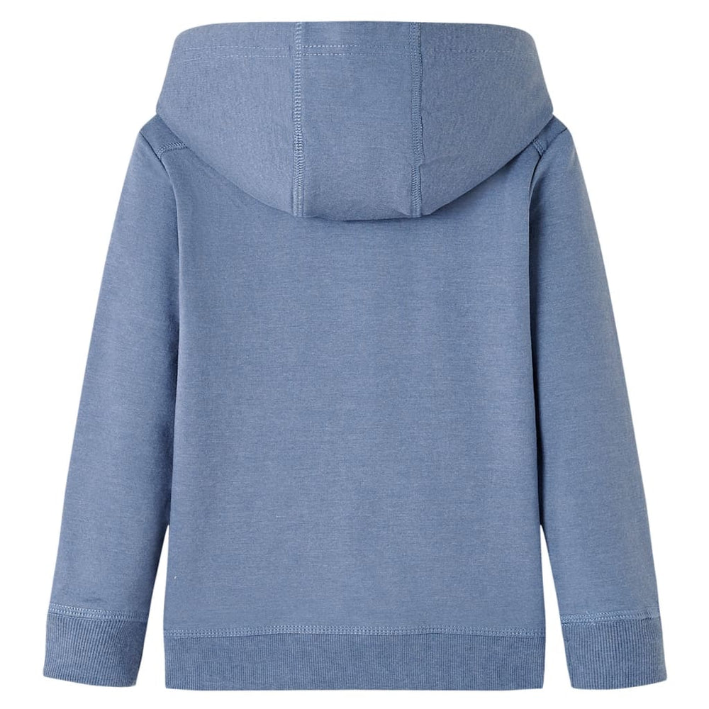 Sweat à capuche enfant bleu chiné 104