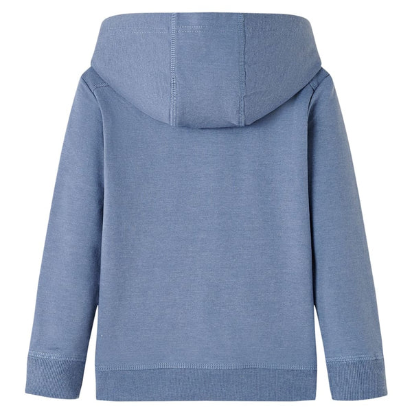 Sweat à capuche enfant bleu chiné 116