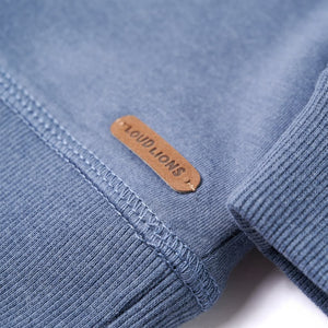 Kids' Hoodie Blue Melange 128